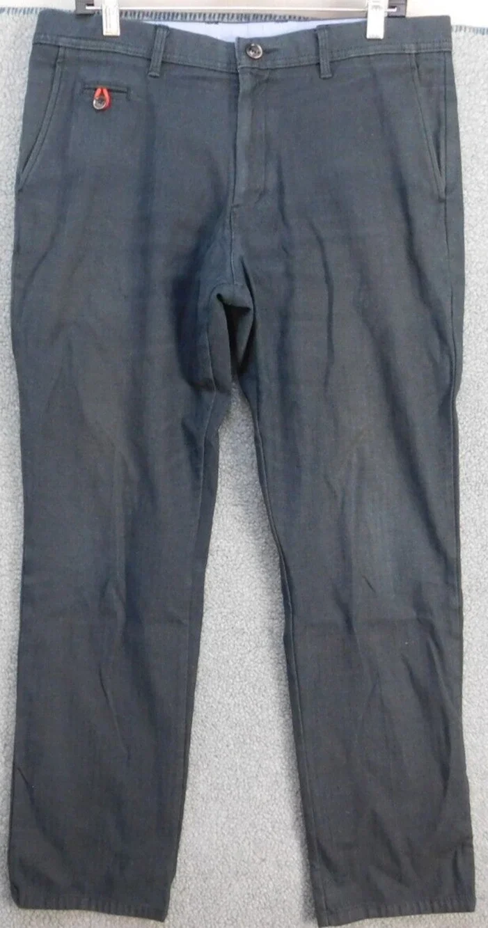 Vermonti Milan Mens Gray Slacks Trousers Pockets Dress Pants Size 36